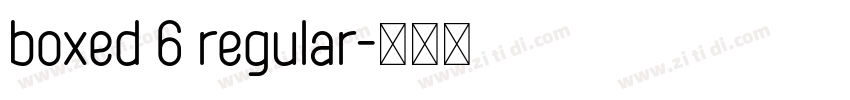 boxed 6 regular字体转换